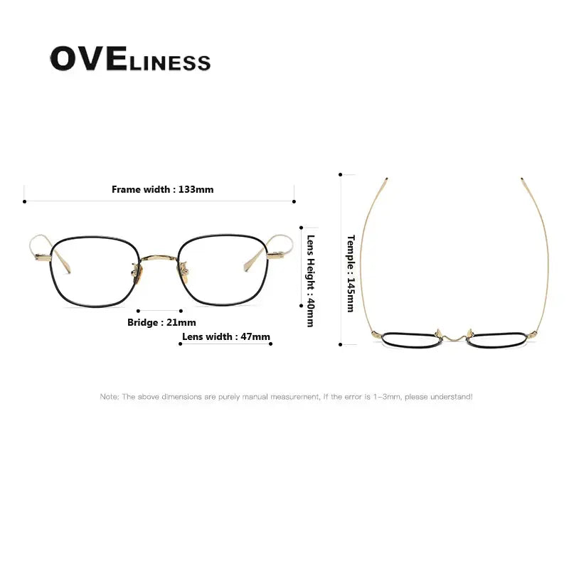Women's Square Full Rim Titanium Prescription Glasses 369199 — view 2 | Rx Spectacle