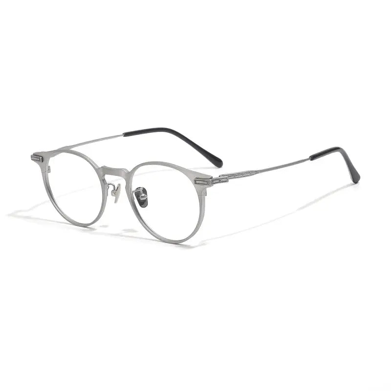 Women's Oval Full Rim Titanium Prescription Glasses 99016 — view 3 | Rx Spectacle