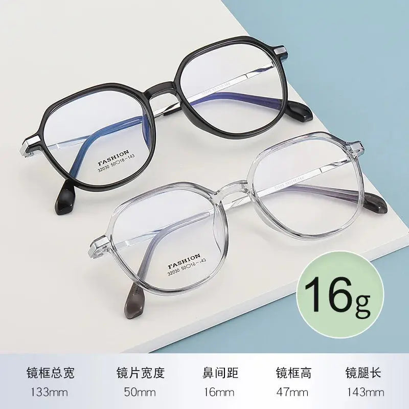 Unisex Polygon Full Rim TR90 Flat Top Prescription Glasses Z32030 — view 3 | Rx Spectacle