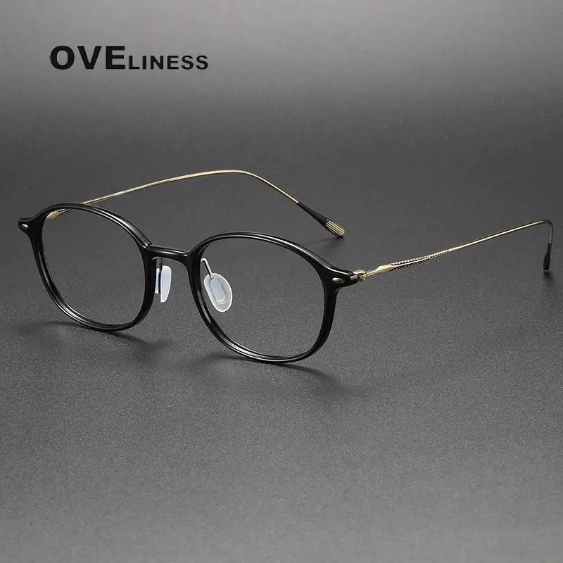 Women's Round Full Rim Titanium Prescription Glasses 328653 — view 7 | Rx Spectacle