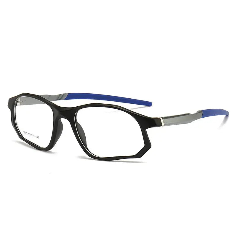Unisex Square Full Rim TR90 Sports Glasses 5853 — view 7 | Rx Spectacle