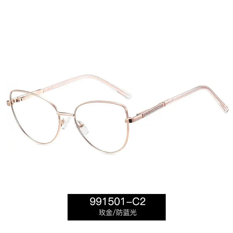 Unisex Cat Eye Full Rim Alloy Prescription Glasses 991501 — view 4 | Rx Spectacle