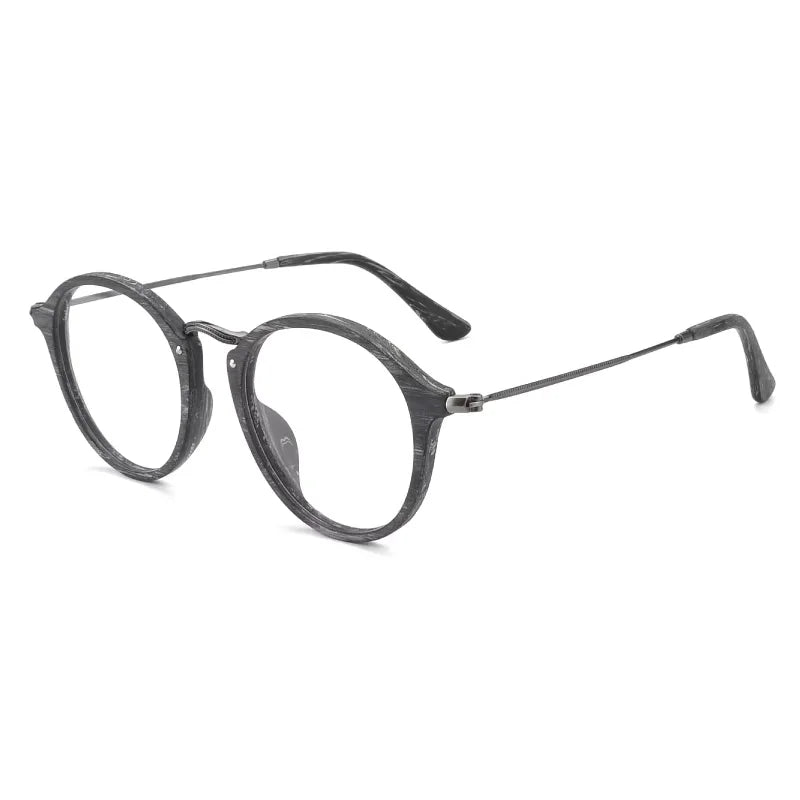 Unisex Round Full Rim Titanium Prescription Glasses 141210 — view 3 | Rx Spectacle