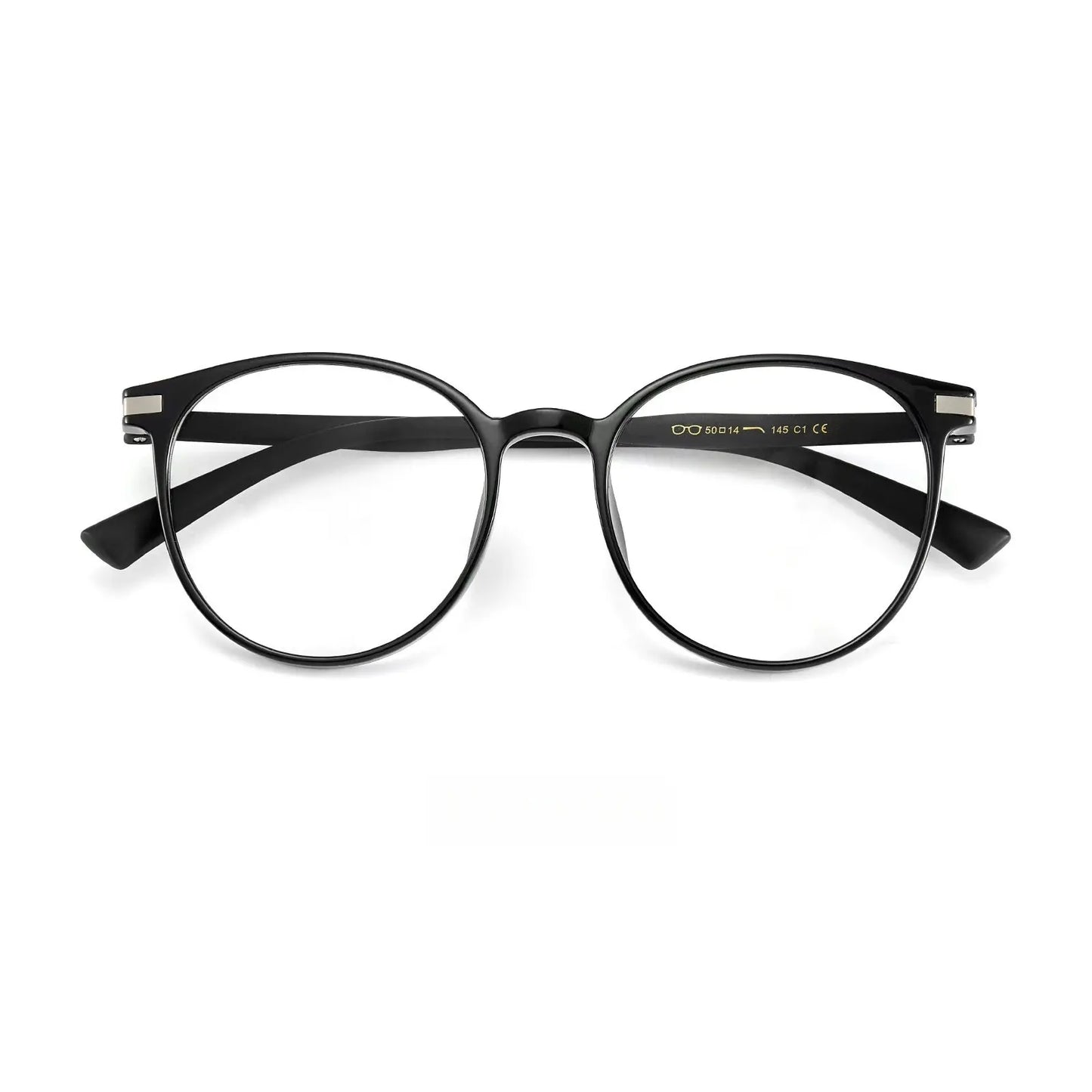 Unisex Round Full Rim TR90 Prescription Glasses Y01151 — view 6 | Rx Spectacle