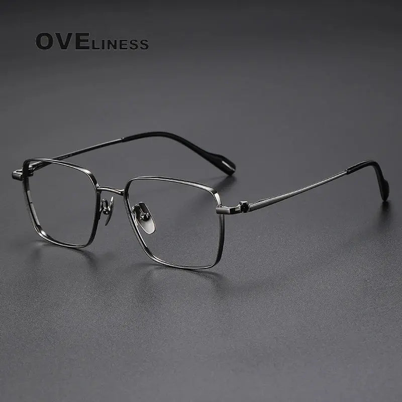 Unisex Polygon Full Rim Titanium Prescription Glasses 781012 — view 7 | Rx Spectacle