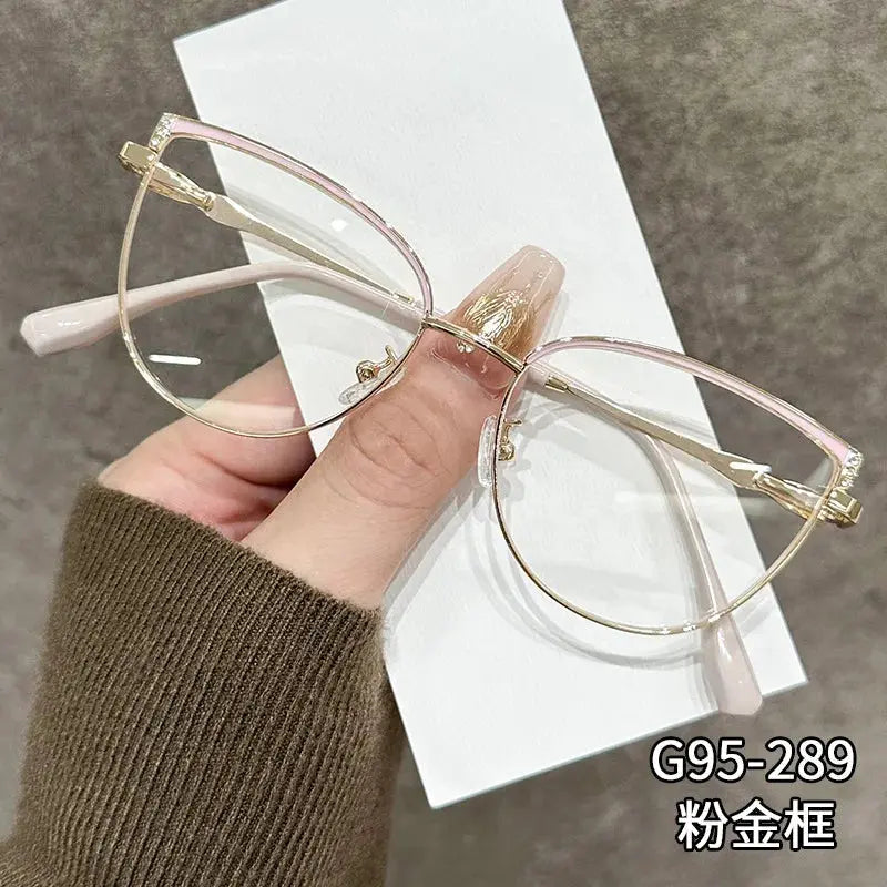 Women's Cat Eye Full Rim Alloy Prescription Glasses 59289 — view 6 | Rx Spectacle