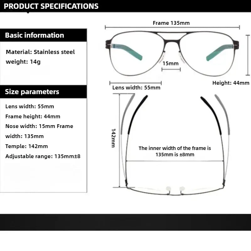 Women's Oval Full Rim Stainless Steel Prescription Glasses 155544 — view 2 | Rx Spectacle