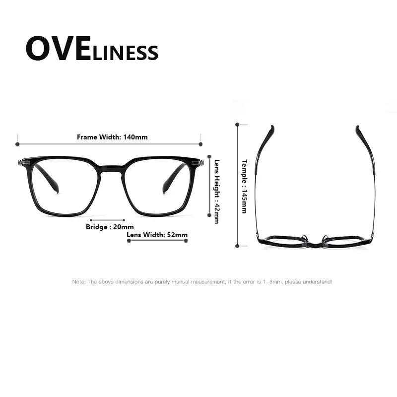 Unisex Oval Full Rim Titanium Prescription Glasses 90011 — view 2 | Rx Spectacle