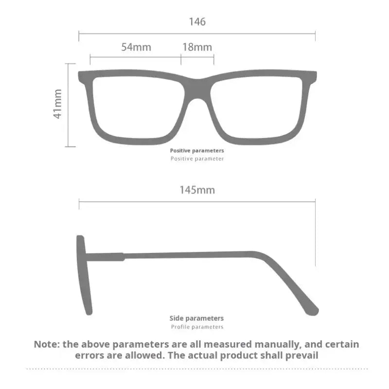 Men's Square Full Rim Titanium Prescription Glasses 787022 — view 2 | Rx Spectacle