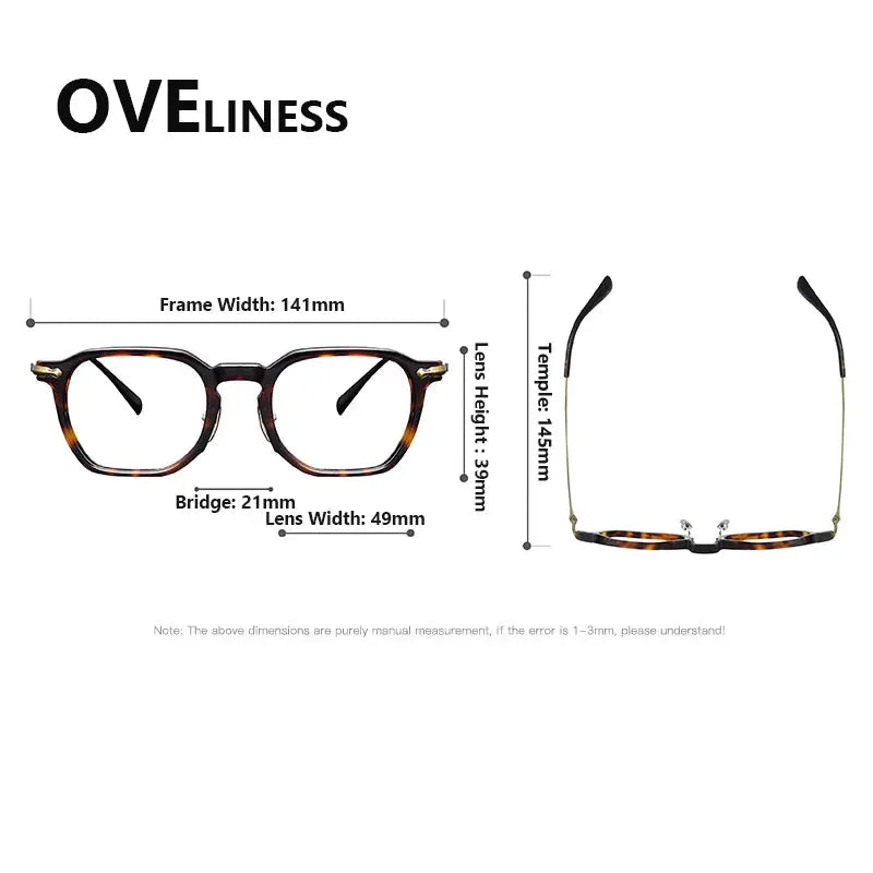 Unisex Square Full Rim Titanium Prescription Glasses 926024 — view 2 | Rx Spectacle