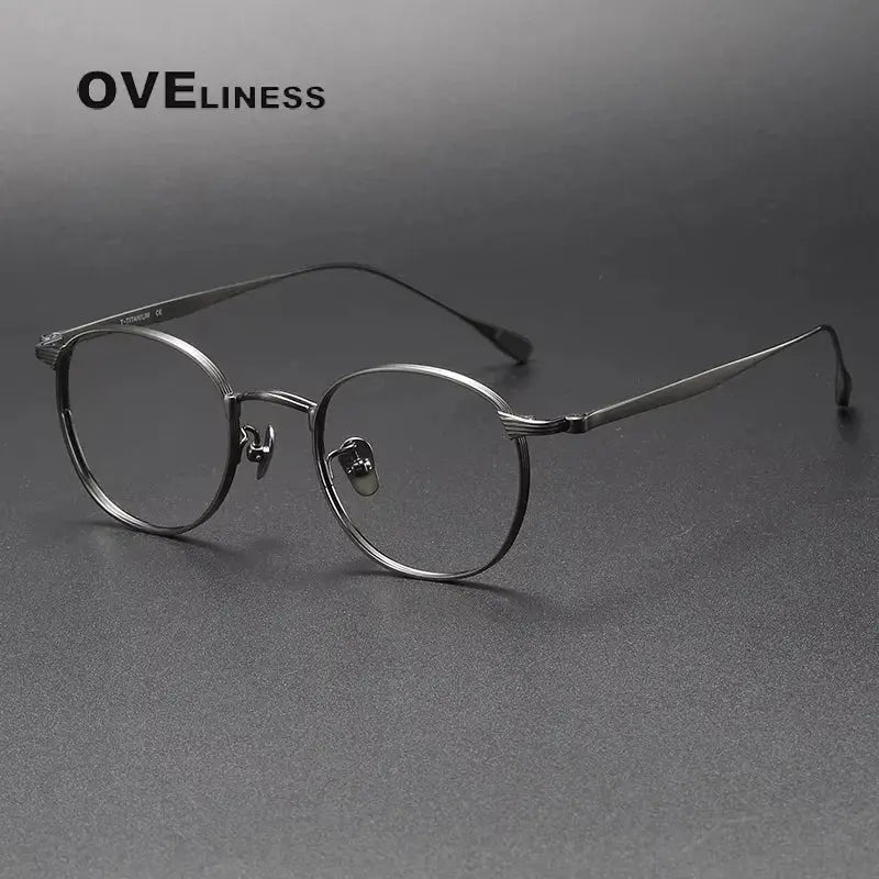 Women's Oval Full Rim Titanium Prescription Glasses 922184 — view 7 | Rx Spectacle