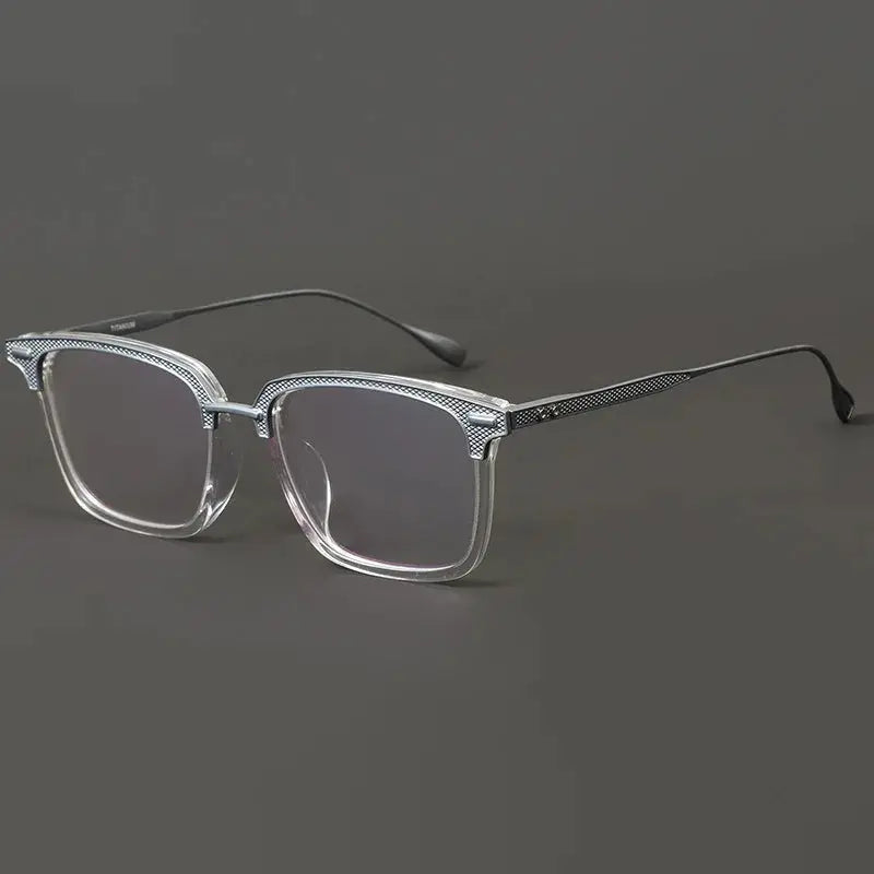 Unisex Square Full Rim Titanium Prescription Glasses 192085 — view 4 | Rx Spectacle