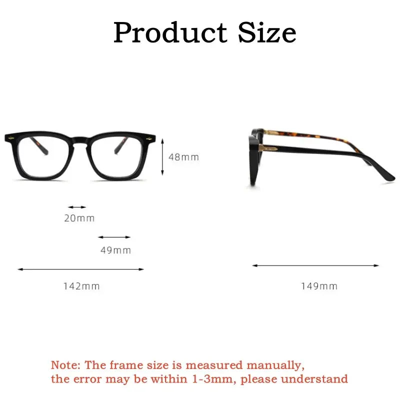 Unisex Square Full Rim Acetate Prescription Glasses 98624 — view 2 | Rx Spectacle