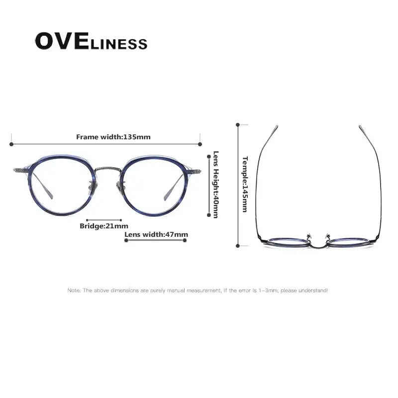 Women's Oval Full Rim Titanium Prescription Glasses 642114 — view 2 | Rx Spectacle
