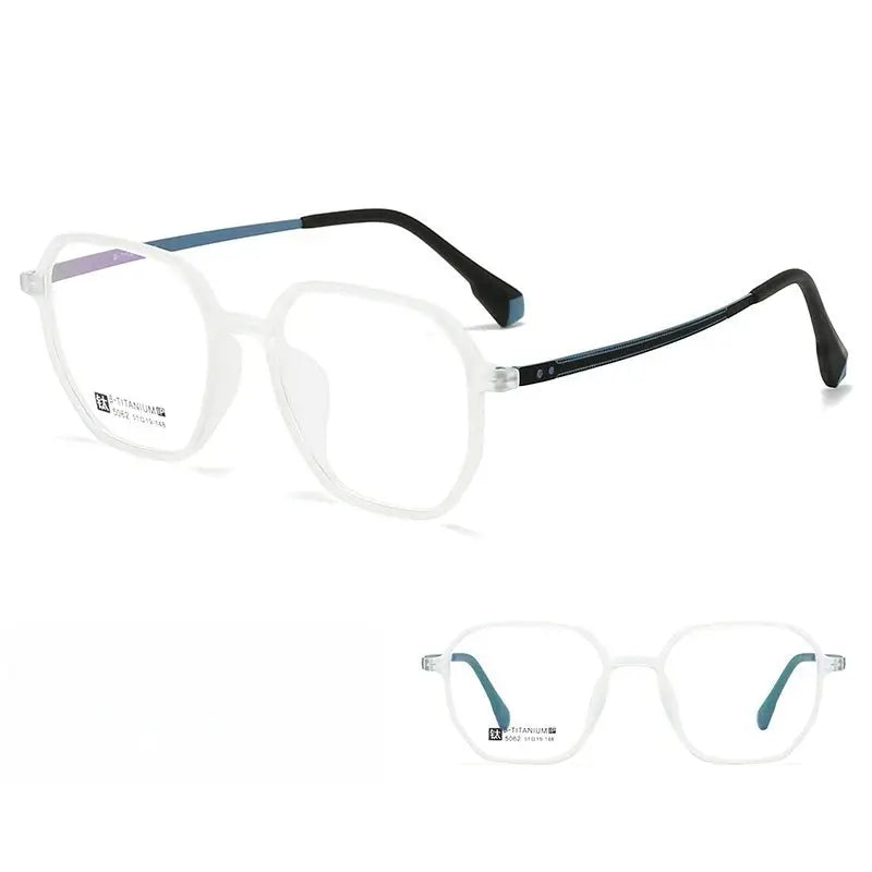 Women's Polygon Full Rim Titanium Prescription Glasses 55062 — view 3 | Rx Spectacle