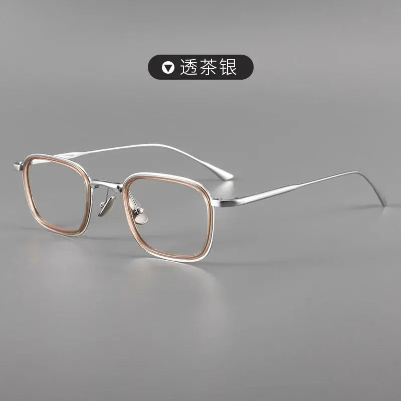 Men's Square Full Rim Titanium Prescription Glasses 190521 — view 4 | Rx Spectacle