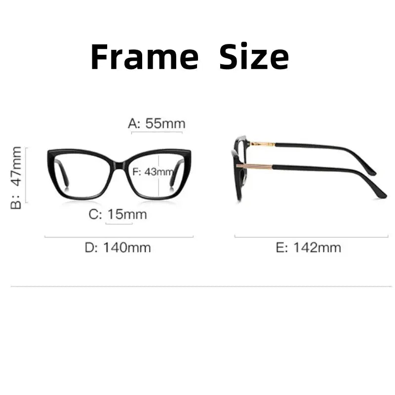 Women's Cat Eye Full Rim TR90 Prescription Glasses 72239 — view 2 | Rx Spectacle