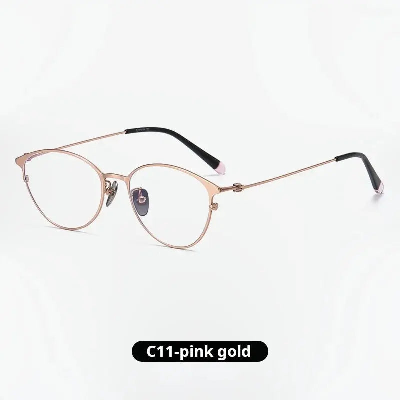 Women's Cat Eye Full Rim Titanium Prescription Glasses 720160 — view 6 | Rx Spectacle