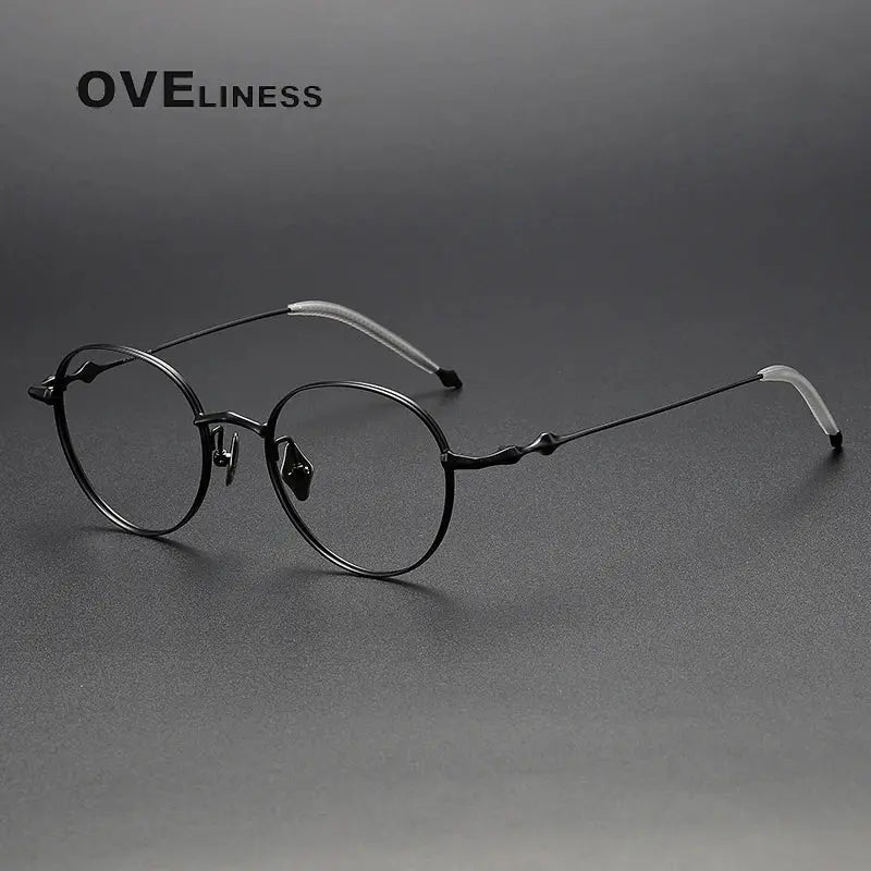 Women's Round Full Rim Titanium Prescription Glasses 369135 — view 6 | Rx Spectacle