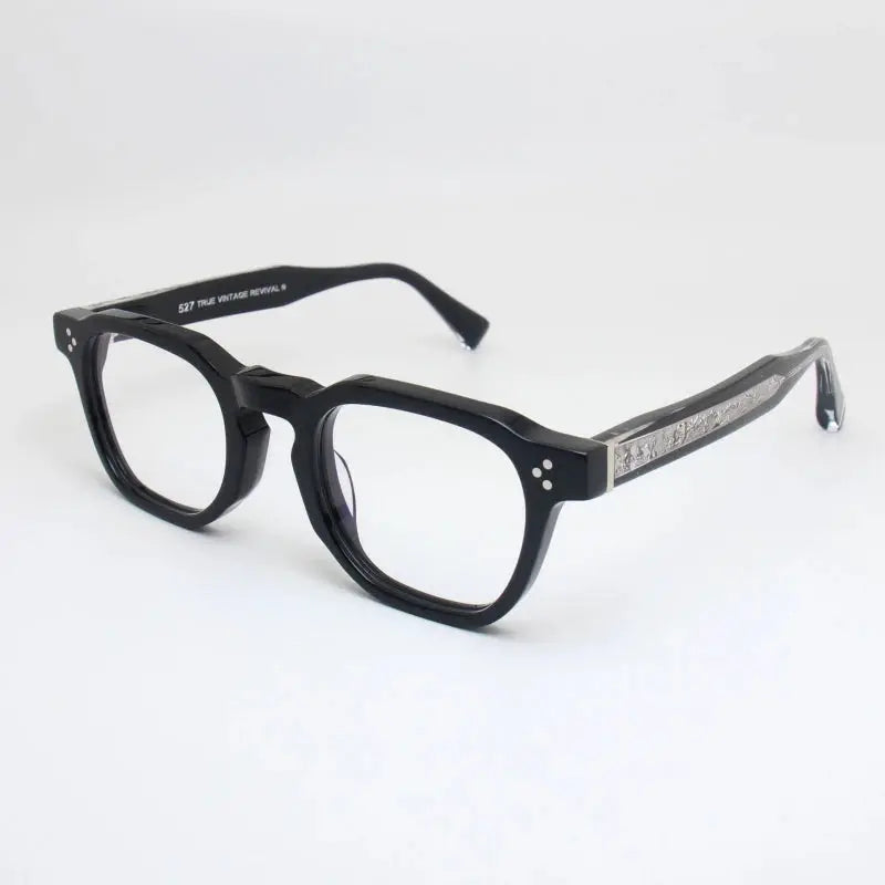 Unisex Square Full Rim Acetate Prescription Glasses 62527 — view 3 | Rx Spectacle
