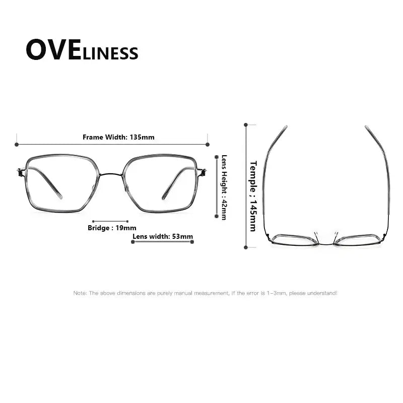 Women's Polygon Full Rim Titanium Prescription Glasses 381046 — view 2 | Rx Spectacle