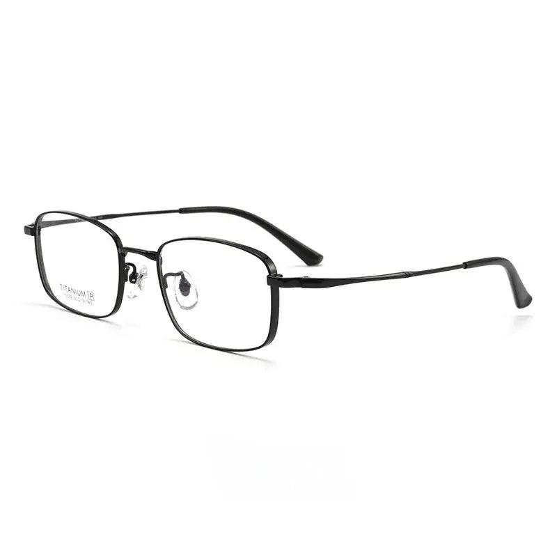 Men's Square Full Rim Titanium Oversized Prescription Glasses 15339 — view 6 | Rx Spectacle