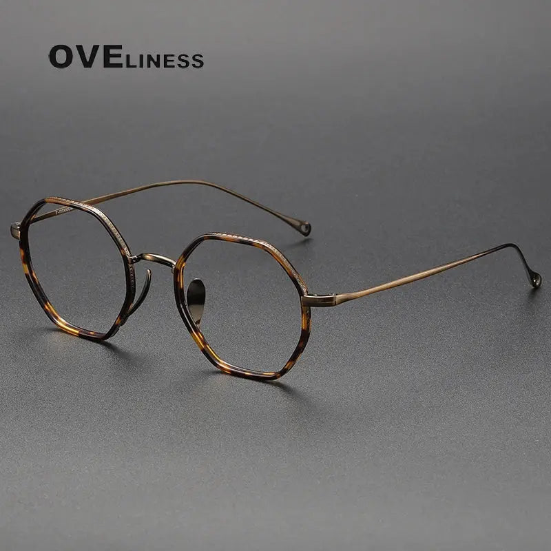 Women's Polygon Full Rim Titanium Prescription Glasses 397311 — view 5 | Rx Spectacle