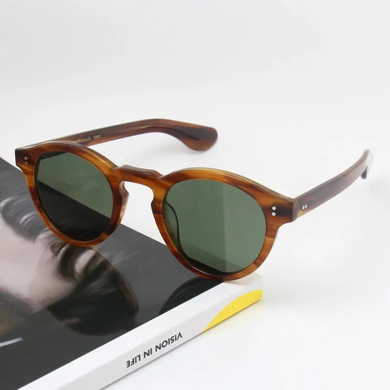 Unisex Round Full Rim Acetate Prescription Glasses 26145 — view 9 | Rx Spectacle