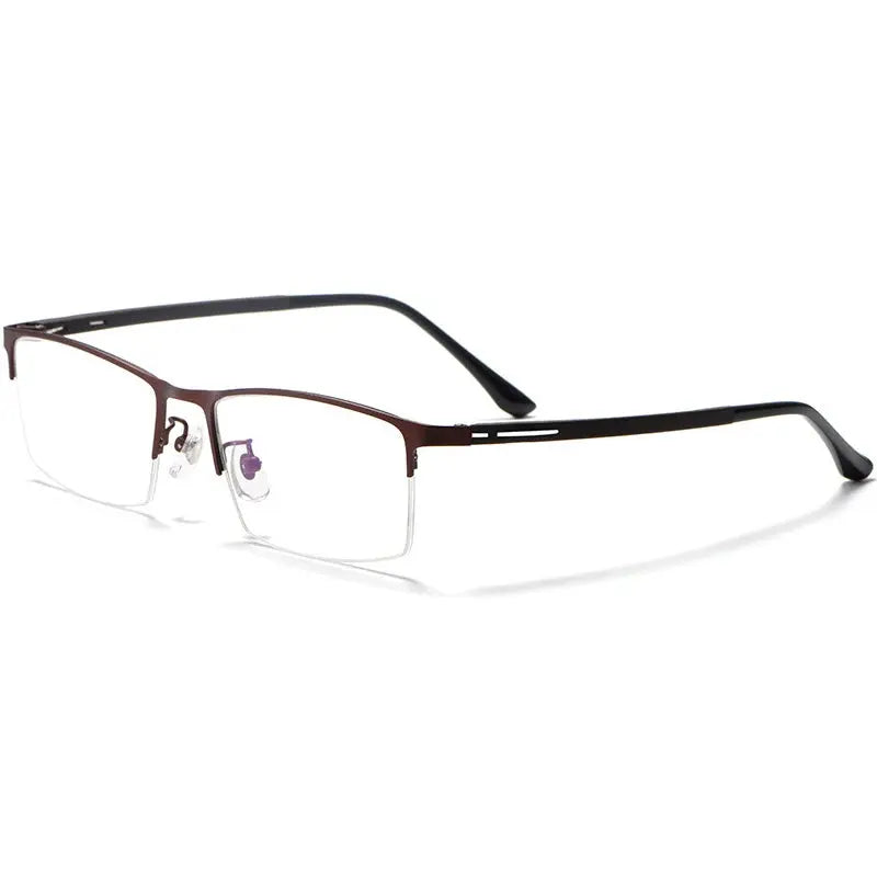 Men's Square Semi-Rimless TR90 Prescription Glasses 89916 — view 4 | Rx Spectacle