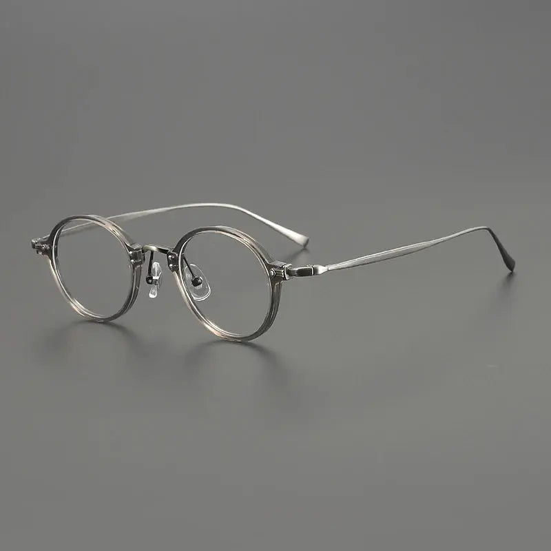Unisex Round Full Rim Titanium Prescription Glasses 635957 — view 3 | Rx Spectacle