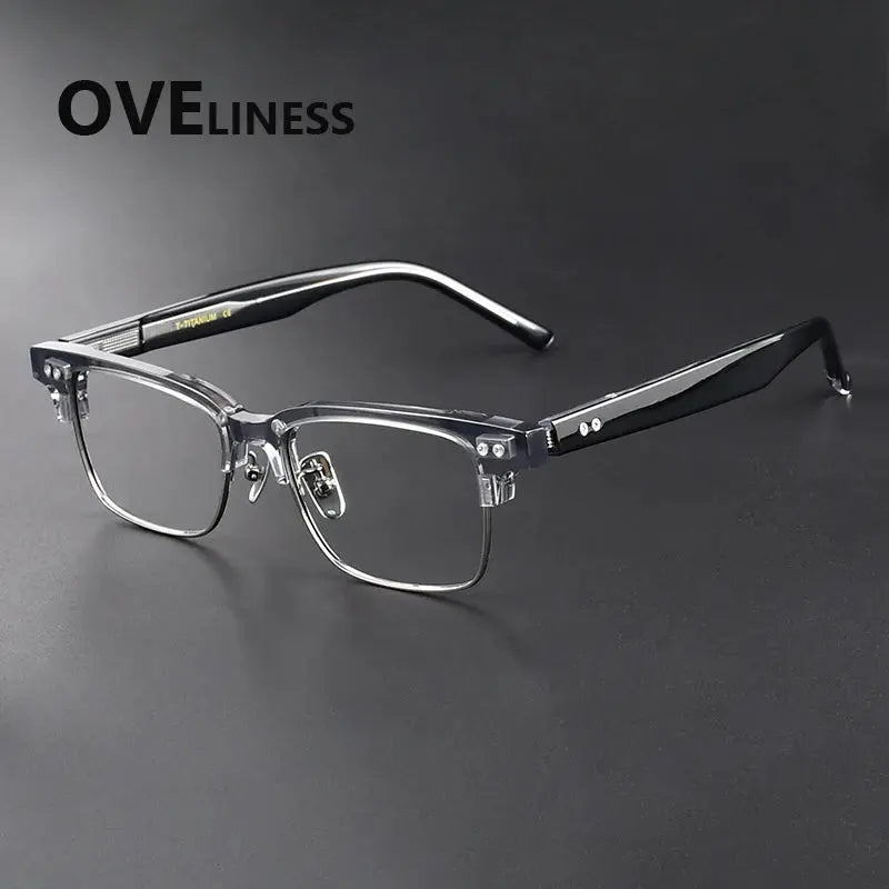 Women's Square Full Rim Titanium Prescription Glasses 369493 — view 5 | Rx Spectacle