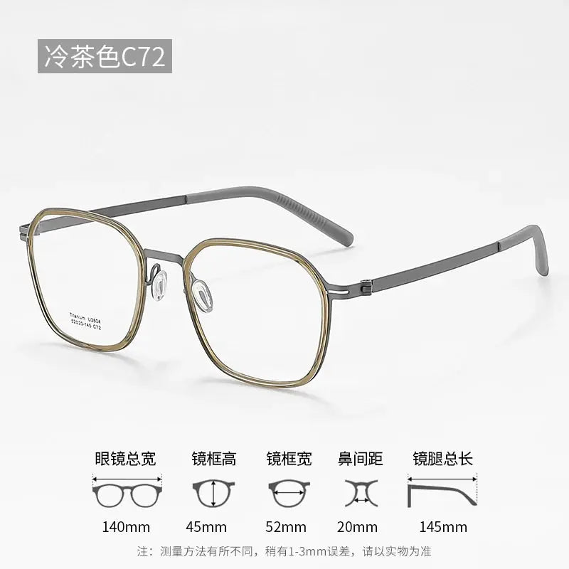 Unisex Round Full Rim Titanium Prescription Glasses 2604 — view 8 | Rx Spectacle