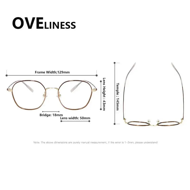 Women's Polygon Full Rim Titanium Prescription Glasses 381028 — view 2 | Rx Spectacle