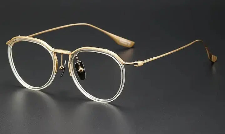 Women's Oval Full Rim Titanium Prescription Glasses 822131 — view 5 | Rx Spectacle