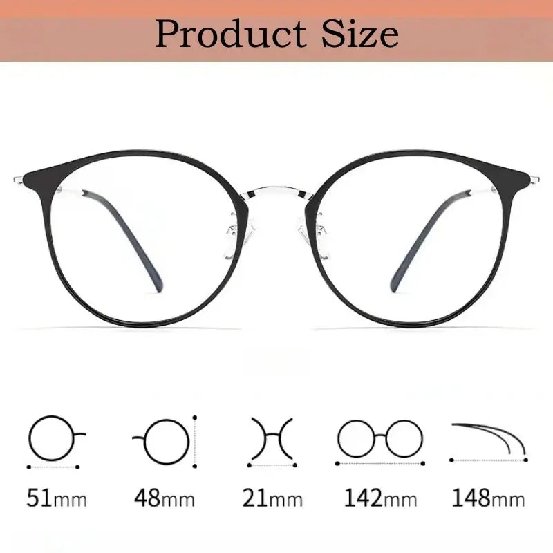 Unisex Round Full Rim TR90 Prescription Glasses 22642 — view 2 | Rx Spectacle