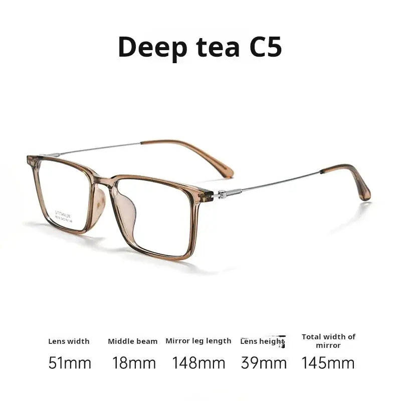 Unisex Square Full Rim Titanium Prescription Glasses 78518 — view 3 | Rx Spectacle