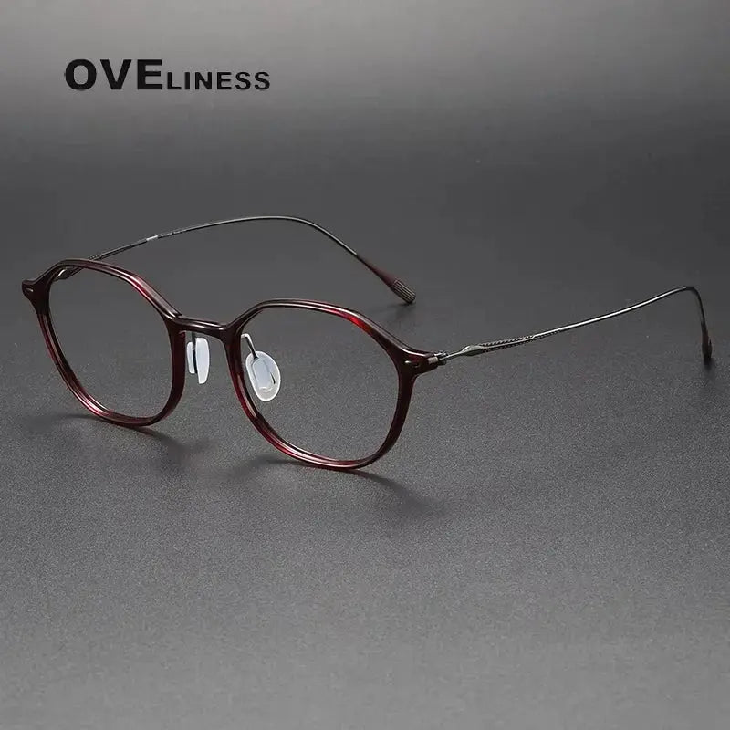 Women's Oval Full Rim Titanium Prescription Glasses 328651 — view 3 | Rx Spectacle