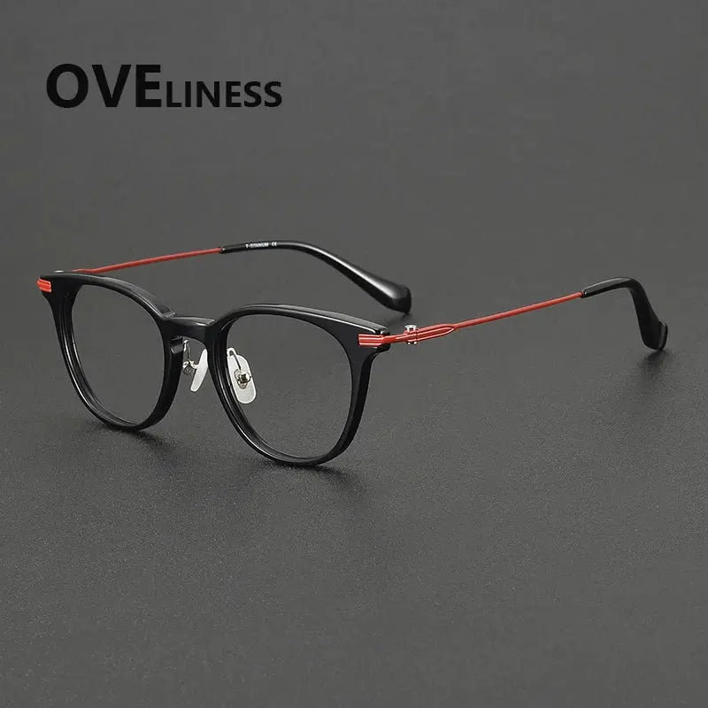 Unisex Oval Full Rim Titanium Prescription Glasses 90002 — view 3 | Rx Spectacle