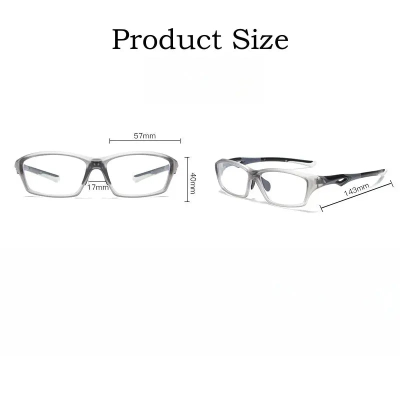 Unisex Square Full Rim TR90 Sports Glasses Y81277 — view 4 | Rx Spectacle