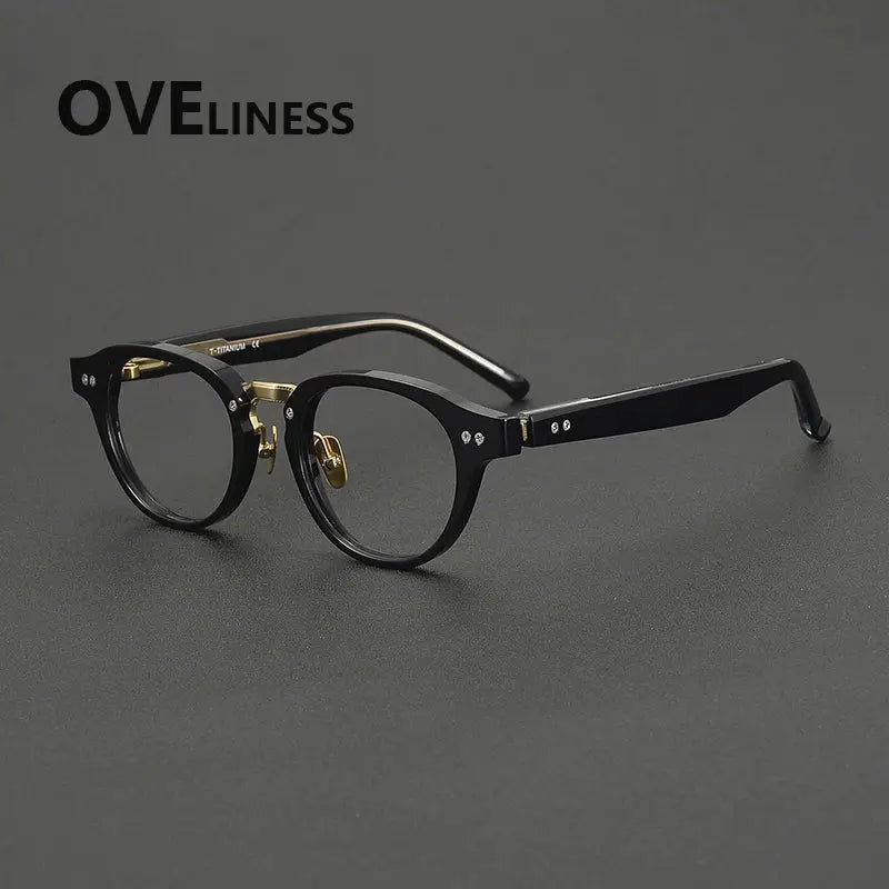 Unisex Oval Full Rim Acetate Prescription Glasses 369150 — view 3 | Rx Spectacle