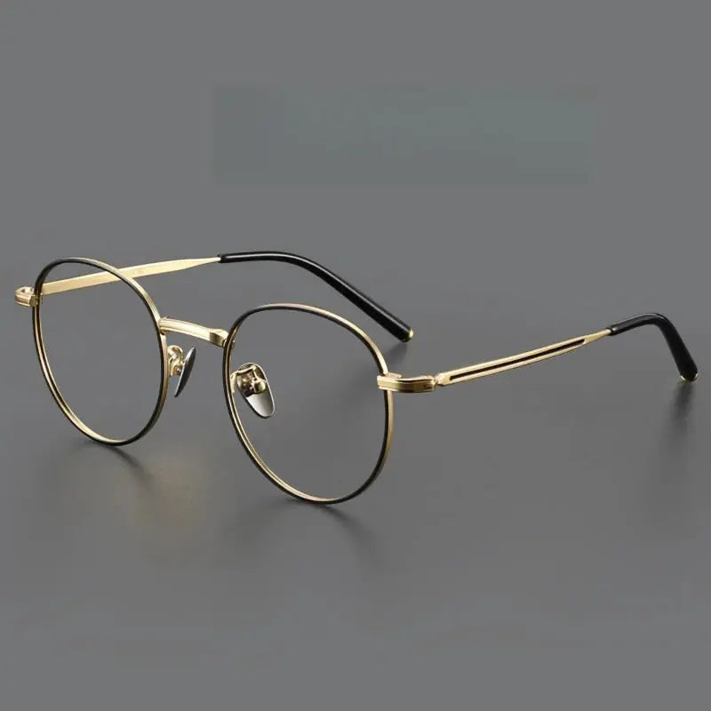 Women's Round Full Rim Titanium Prescription Glasses 182000 — view 6 | Rx Spectacle