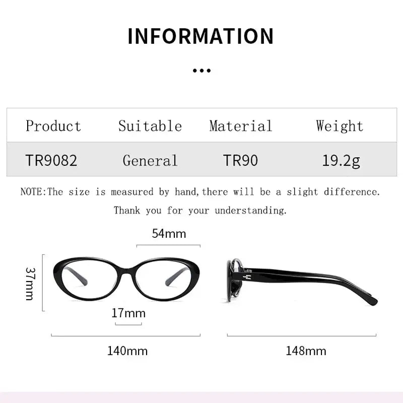 Women's Oval Full Rim TR90 Reading Glasses 519082 — view 2 | Rx Spectacle