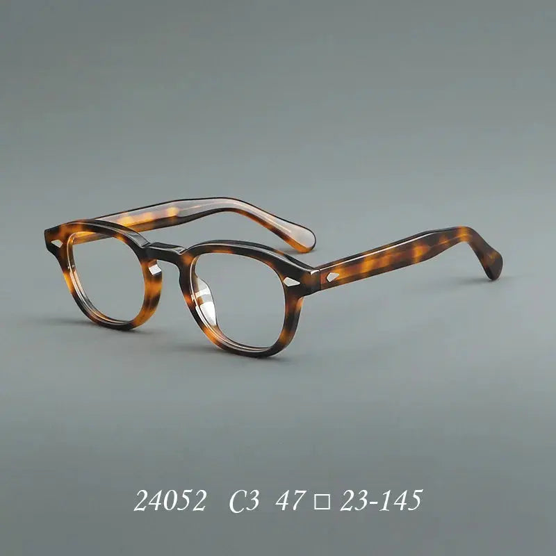Unisex Oval Full Rim Acetate Prescription Glasses 24052 — view 3 | Rx Spectacle