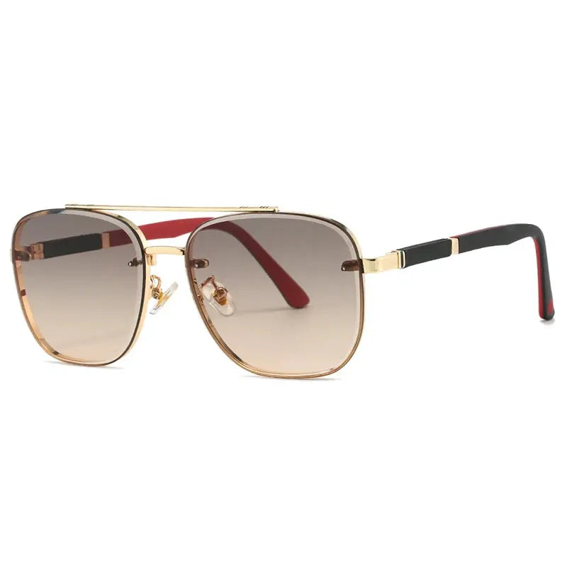Unisex Square Full Rim Stainless Steel Prescription Glasses 223290 — view 7 | Rx Spectacle