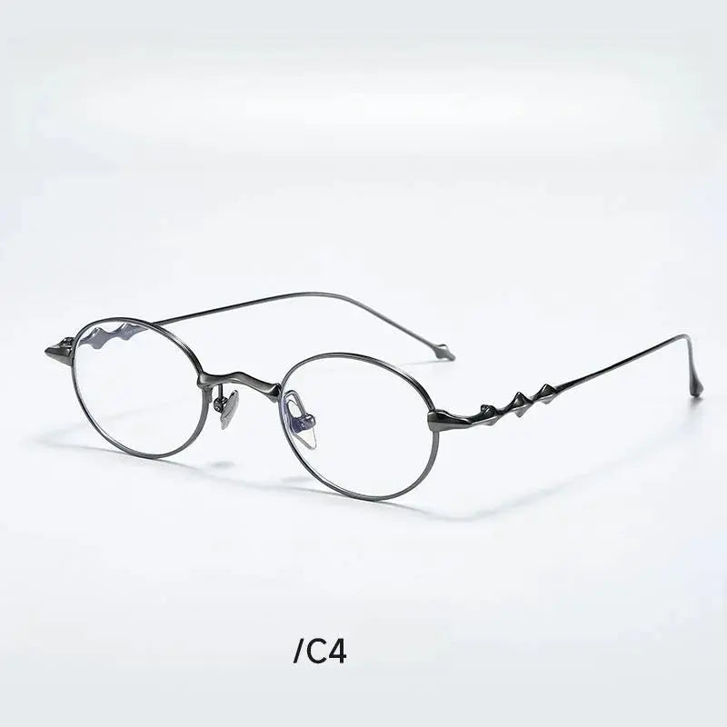 Women's Oval Full Rim Titanium Prescription Glasses 20899 — view 4 | Rx Spectacle