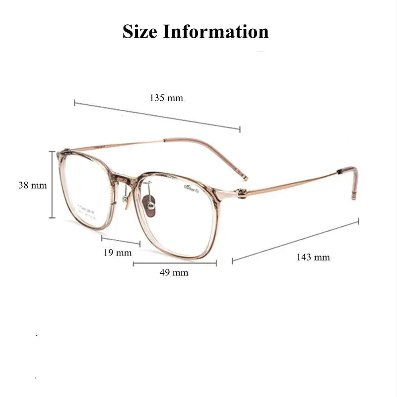 Women's Square Full Rim Titanium Prescription Glasses 29107 — view 2 | Rx Spectacle