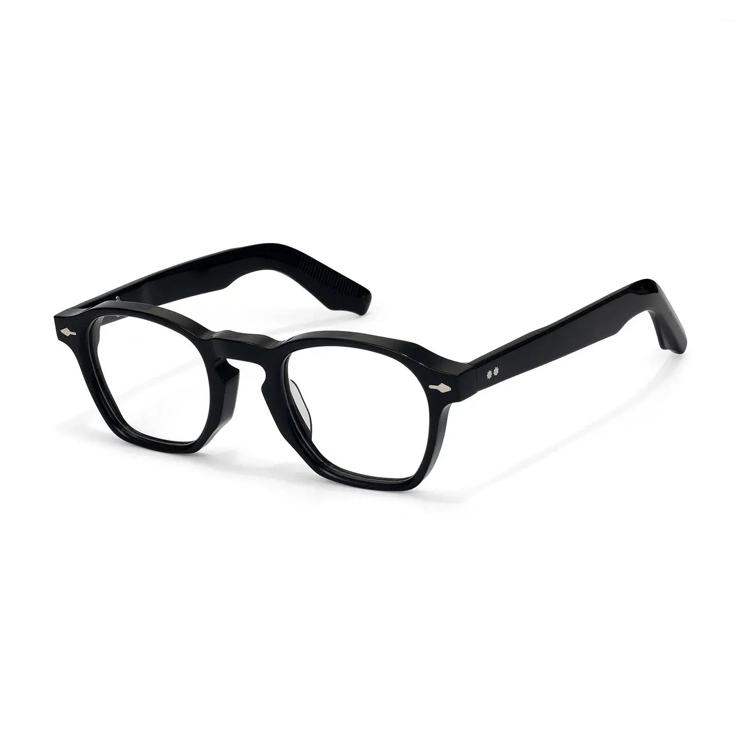 Unisex Polygon Full Rim Acetate Prescription Glasses 396195 — view 3 | Rx Spectacle