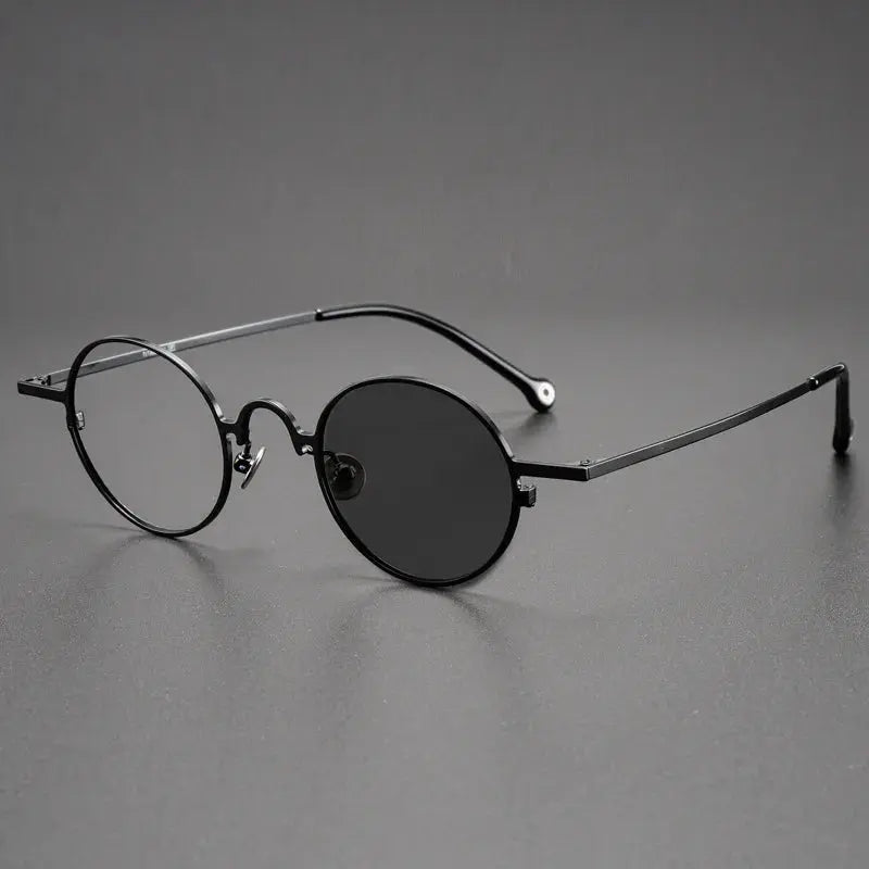 Unisex Round Full Rim Titanium Reading Glasses K080 — view 11 | Rx Spectacle