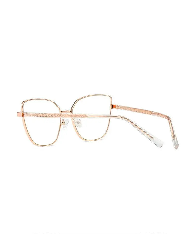 Women's Cat Eye Full Rim Titanium Prescription Glasses 3002 — view 22 | Rx Spectacle