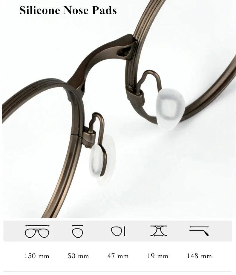 Men's Round Full Rim Titanium Oversized Prescription Glasses 75891 — view 2 | Rx Spectacle